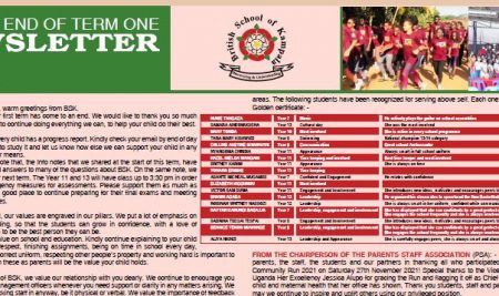 Secondary End of Term 1 Newsletter