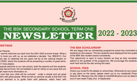 Secondary-Beginning of Term 1 Newsletter